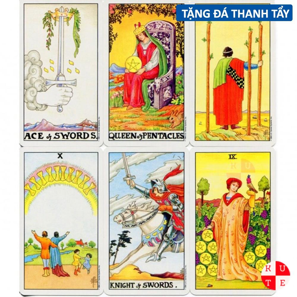 Bộ Bài Waite Tarot 78 Lá Bài Đặc Biệt Tặng Đá Thanh Tẩy