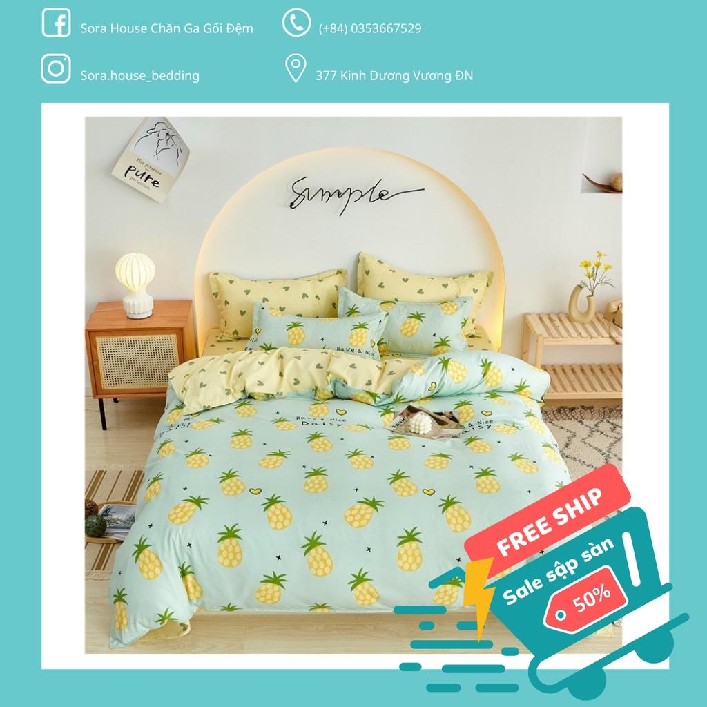 Bộ chăn ga poly dứa xinh xắn