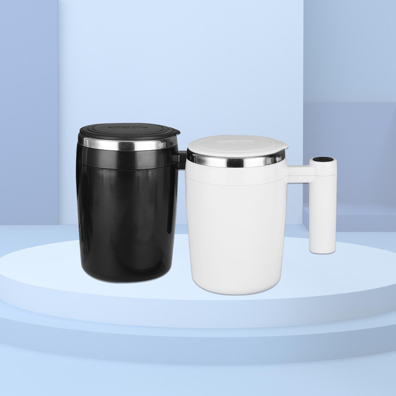380ml Self Stirring Mug with Lid Auto Magnetic Stirring Coffee Cup Electric Stainless Steel Self Mixing Coffee Cup