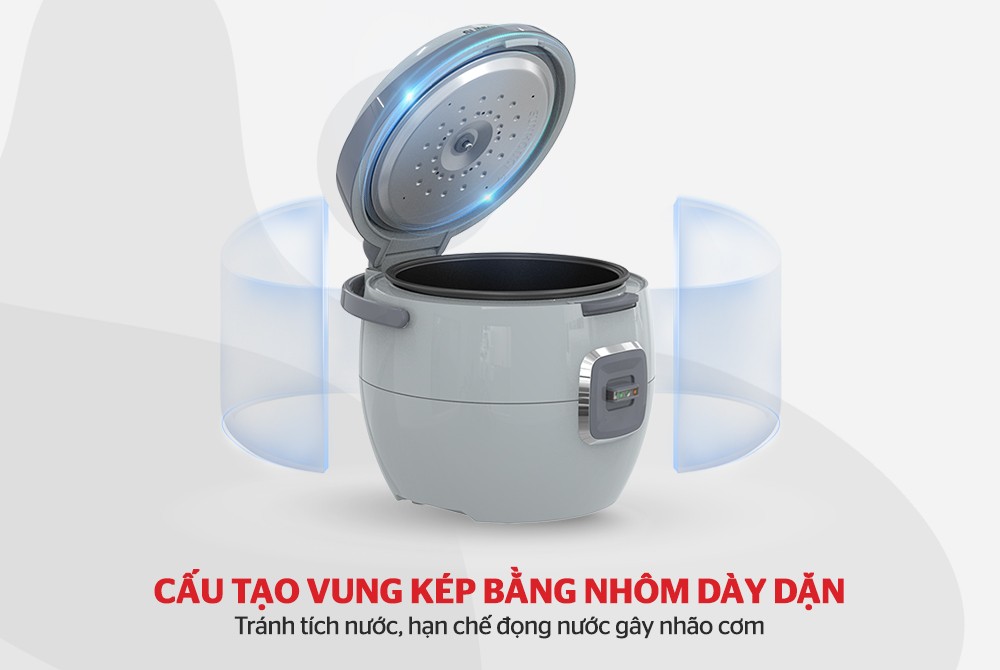 Nồi Cơm Điện 1.8L Sunhouse SHD8663G - Hàng Chính Hãng