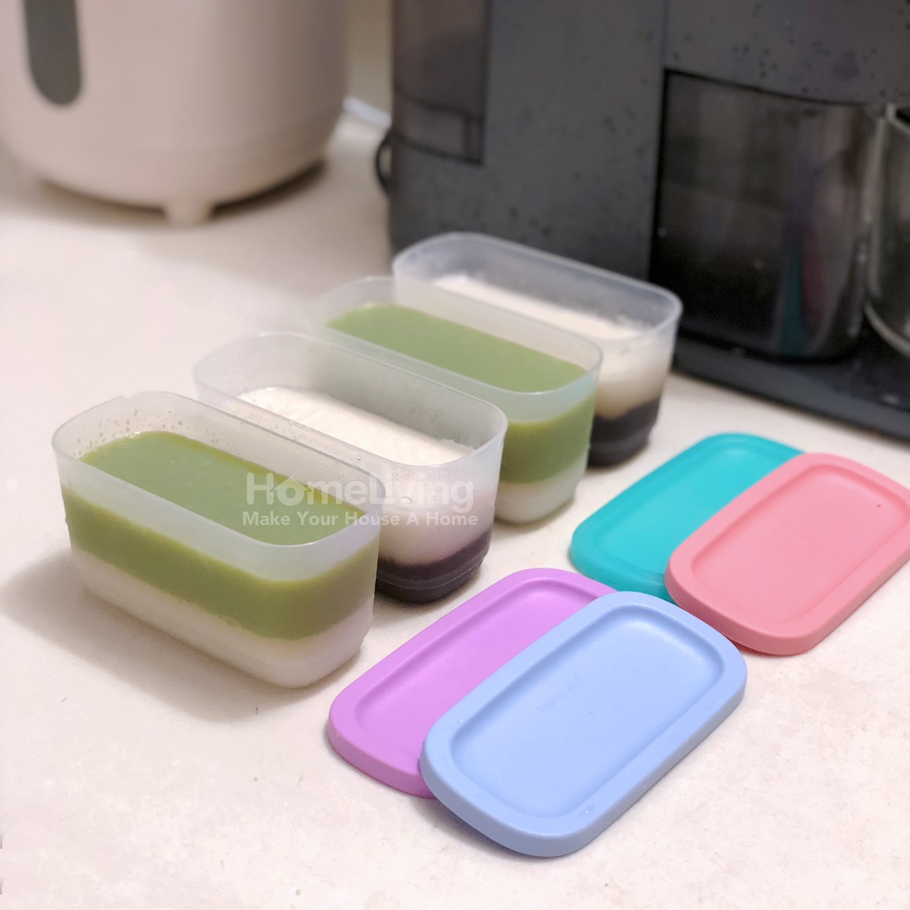 Bộ Trữ Khô & Mát Tupperware Mini Cubix Rectangular 250ml Set 4