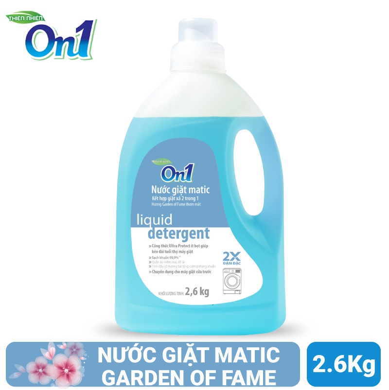 Nước giặt xả On1 Matic hương Garden Of Fame 2.6Kg N7001 - Dành cho máy giặt cửa trước