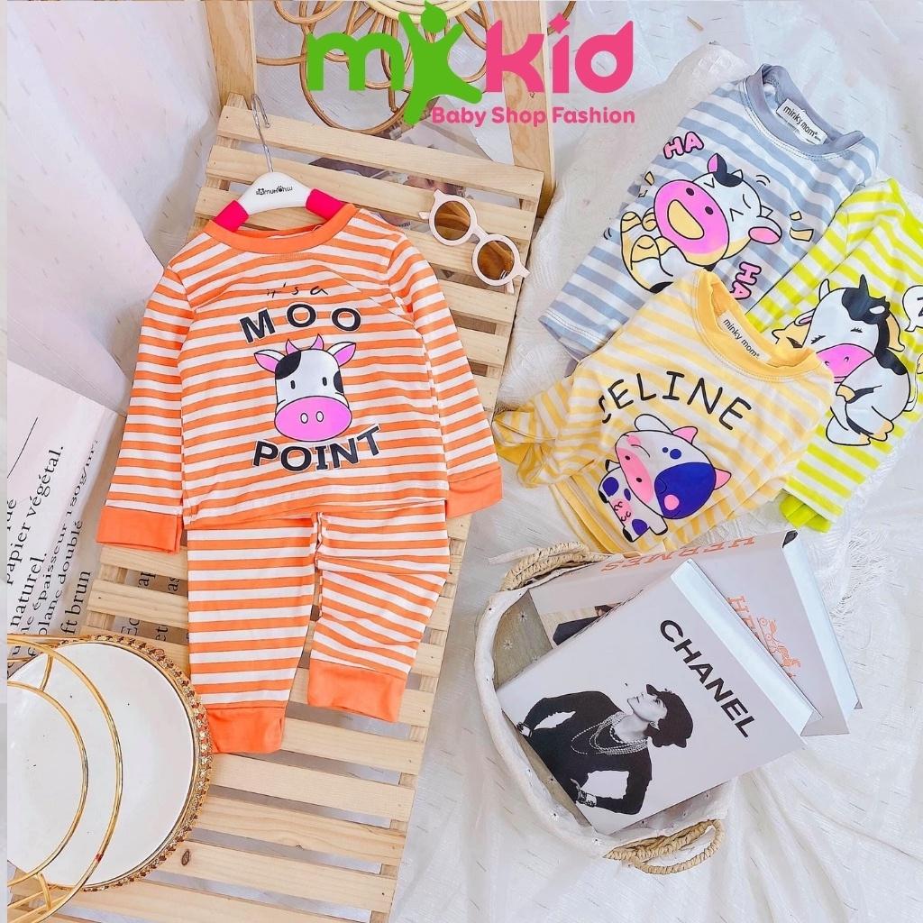 Bộ Thu Đông Dài Tay Cho Bé Bộ Cotton Dài Tay Minky Mom Cho Bé Trai Bé Gái Với Họa Tiết Siêu Dễ Thương .