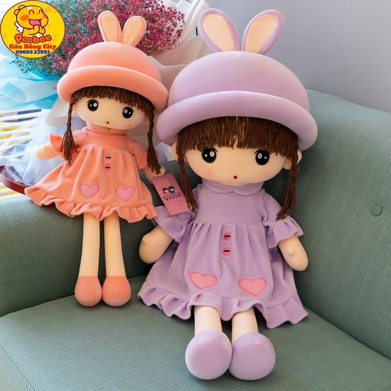 Gấu bông Búp Bê Váy Nhung Tim Đủ Size Cao Cấp