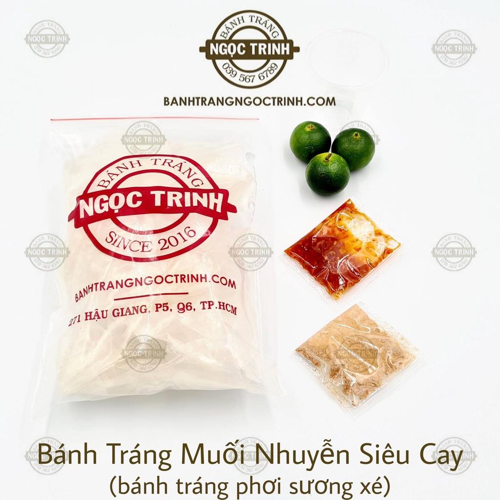 (5 Túi) Bánh tráng muối nhuyễn siêu cay loại bánh tráng phơi sương xé bánh tráng Ngọc Trinh