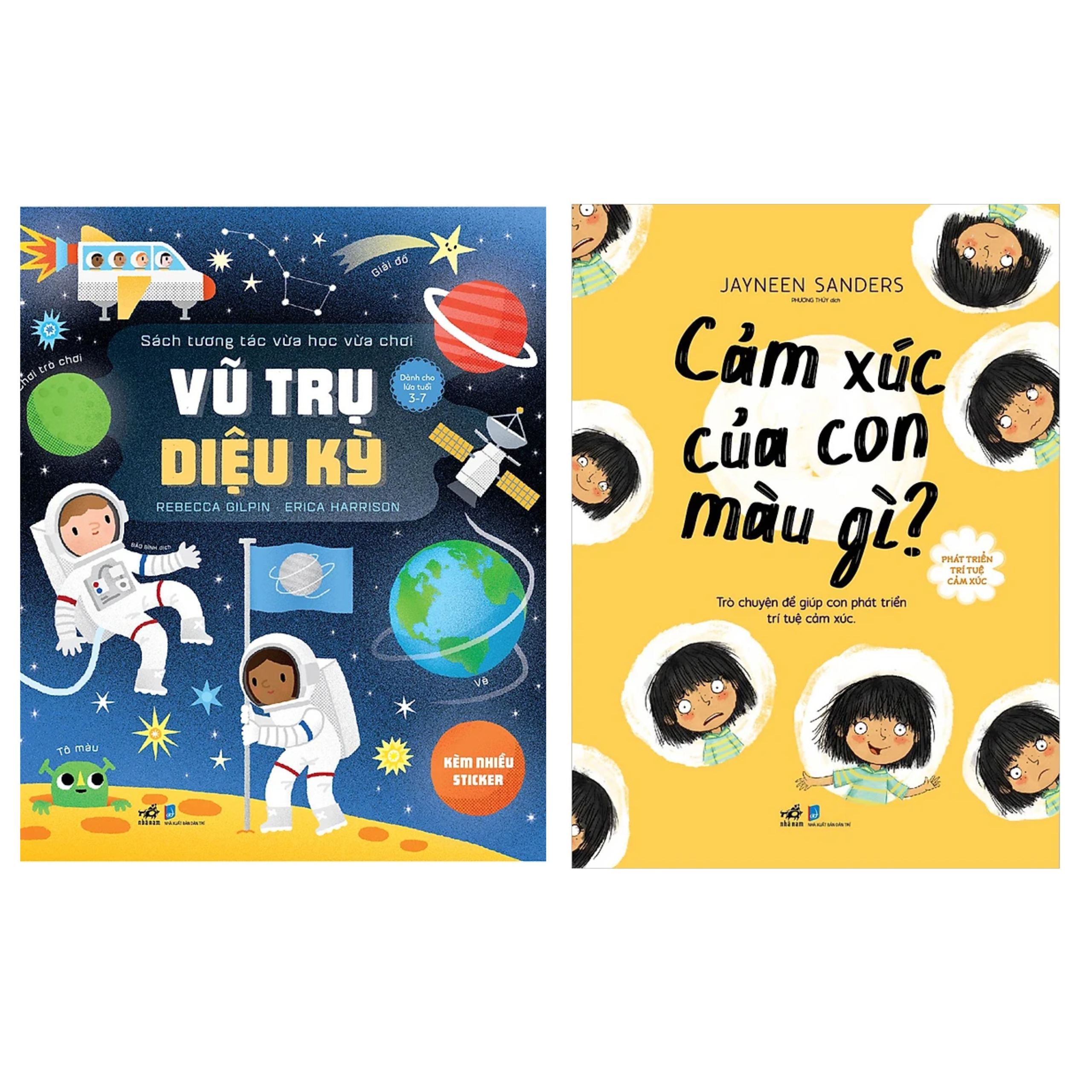 Combo 2 Quyển : Tương Tác Vừa Học Vừa Chơi - Vũ Trụ Diệu Kỳ + Phát Triển Trí Tuệ Cảm Xúc- Cảm Xúc Của Con Màu Gì?
