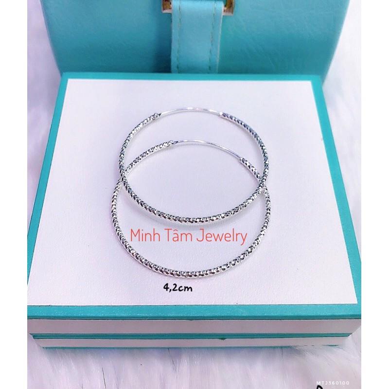 Khuyên tai vòng tàu bạc Minh Tâm Jewelry, Bông tai vòng tàu size đại bạc ta