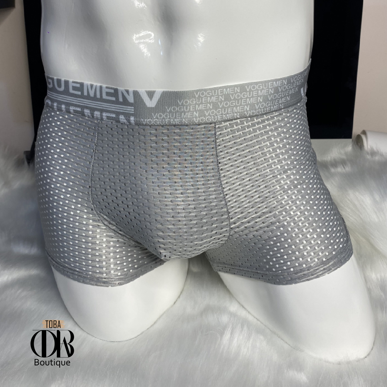 Quần lót nam, quần sịp đùi Boxer Lụa Lưới TOBA Boutique cao cấp siêu mát, thoáng khí mềm mịn rất thoải mái TBLL02