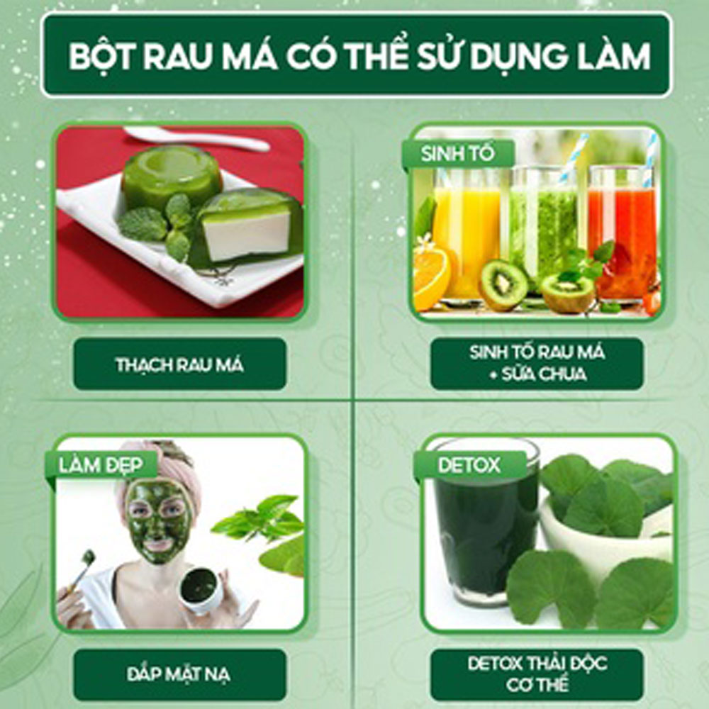 Bột Rau Má Nguyên Chất Sấy Lạnh Jan's Túi 60gr  Giúp Mát Gan, Thanh Lọc Cơ Thể, Hỗ Trợ Giảm Cân Giảm Mụn, Làm Đẹp Da- Hàng Chính Hãng