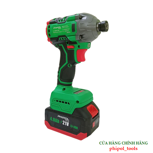 Combo Máy chuyên vít 21V có đèn led hỗ trợ ánh sáng PHIPOL TOOLS PH3013 Kèm 2 pin và sạc - Hàng Chính Hãng