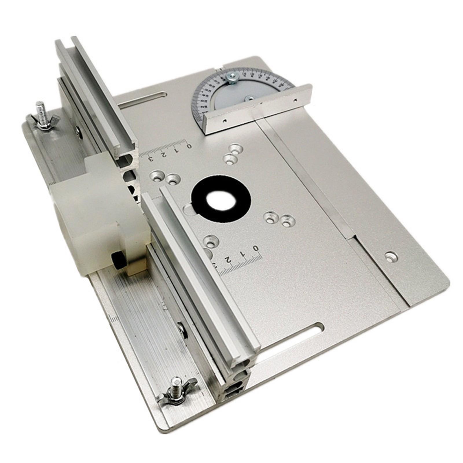 Router Table Insert Plate W/ Miter Gauge Fence Sliding Brackets Trimmer Tools for Trimming Machine