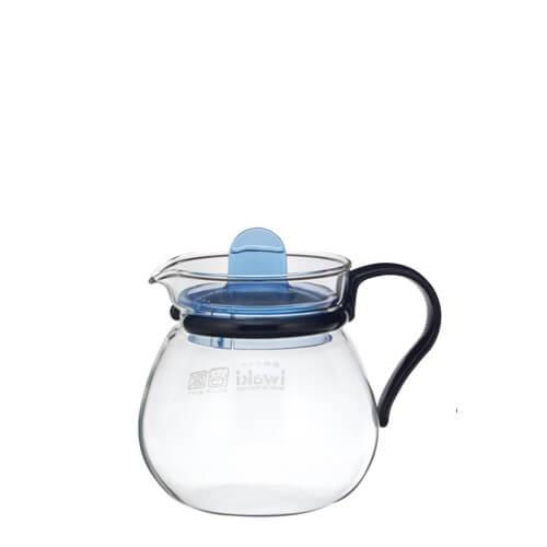 Bình trà thủy tinh Iwaki 400ml - xanh dương