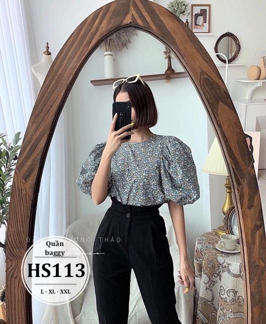 Quần tây bigsize nữ lưng cao bèo - Form quần rộng chất vải không giãn - Thời trang công sở HS113 - Size 55-90kg L XL XXL