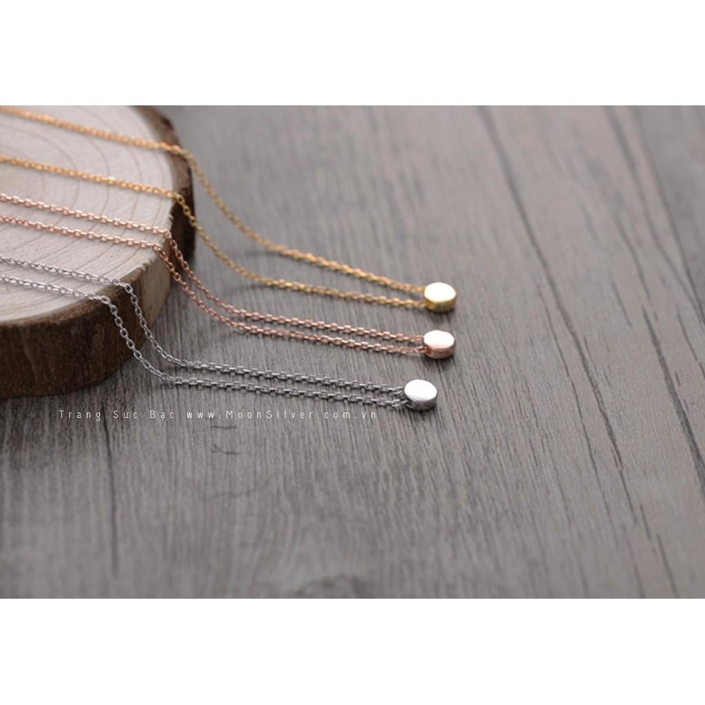 Dây chuyền bạc mặt tròn nhỏ