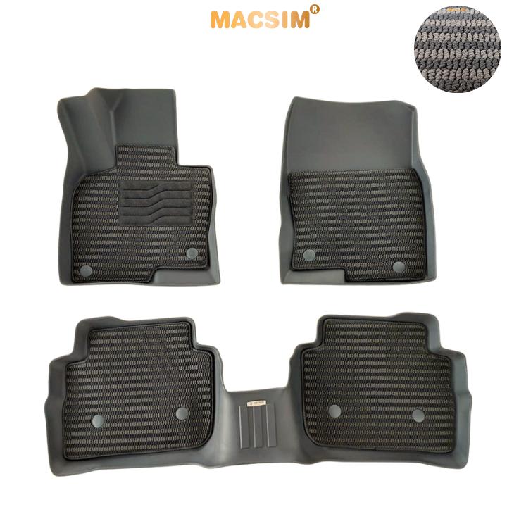 Thảm Lót Sàn 2 Lớp TPE Macsim Mazda CX5 Chuẩn Form, Bền, Không Mùi (sd3 xám đen ct)