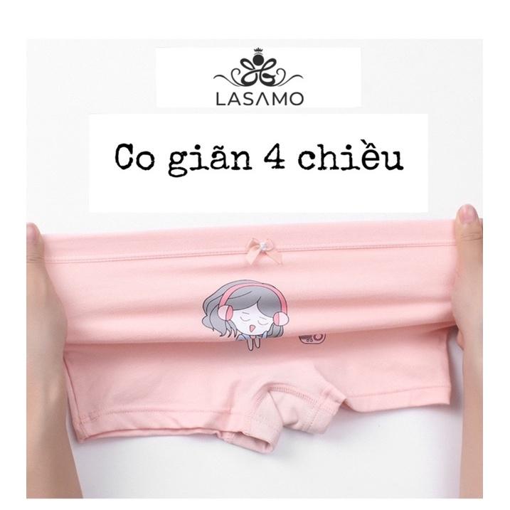 Set 2 chiếc quần chip bé gái, quần lót cho bé gái cotton cao cấp họa tiết Ngựa Pony dễ thương hãng LASAMO mã QLB012