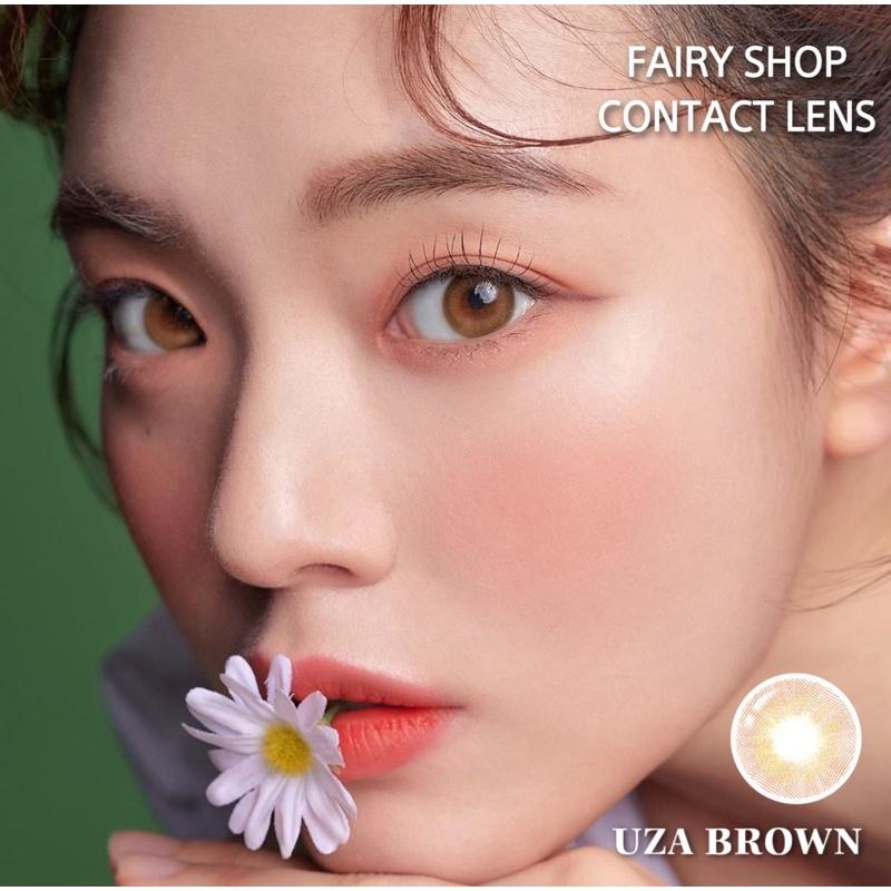 Kính Áp Tròng Cao Cấp UZA Brown Lens 14.0mm - Kính Áp Tròng FAIRY SHOP CONTACT LENS