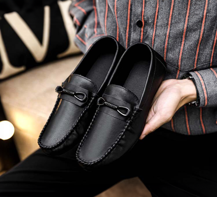 Giày Da Nam Lười, Giày Lười Đế Cao Su Cổ Điển, Trẻ Trung Loafer Classic - TG0923007