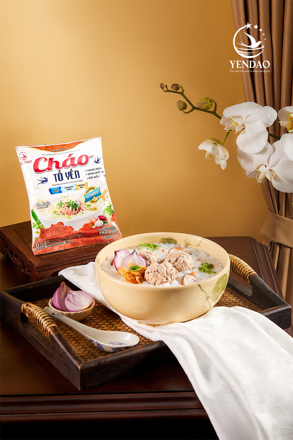 Cháo Tổ Yến Thịt Bằm Yến Đảo Giúp Hệ Tiêu Hoá Khoẻ Mạnh 50g/gói