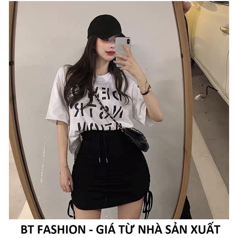 Chân VÁY Ngắn Thun Ôm Body Dây Rút 2 Bên HOT - BT Fashion (VA01) + VIdeo, Hình Thật