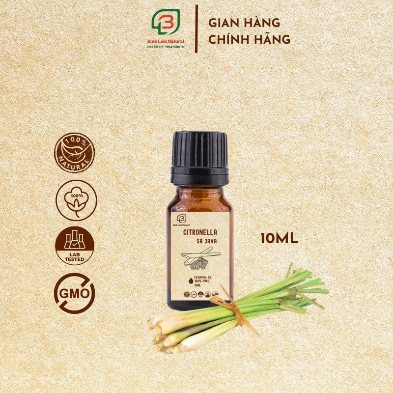 Tinh dầu sả java nguyên chất thơm phòng, khử mùi, kháng khuẩn, đuổi muỗi Bình Lam Natural 10ml