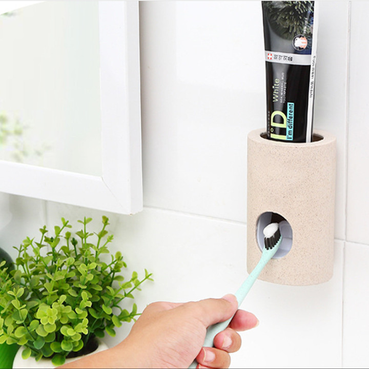 Giá để kem đánh răng 2 in 1 - Kệ để kem đánh răng - Hộp nhả kem đánh răng tự động