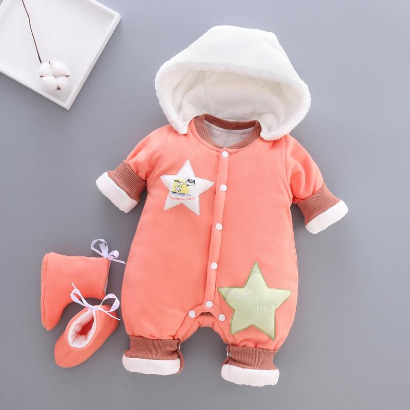 Cho Bé Mùa Đông Rompers Cotton Sơ Sinh Áo Liền Quần Dày Dặn Cho Bé Gái Bé Trai Ấm Jumpsuit Mùa Thu Trẻ Sơ Sinh Mặc Kid Leo Lên Quần Áo