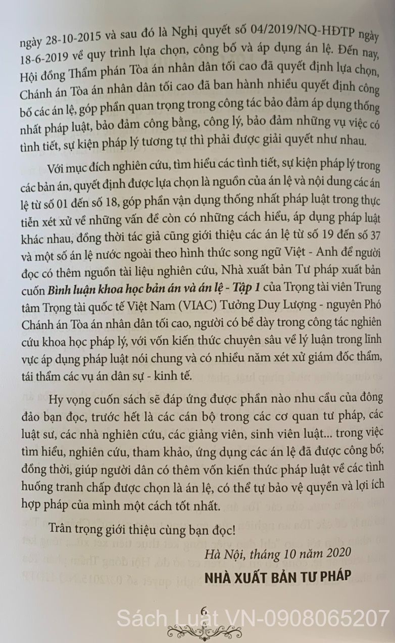 Bình luận khoa học bản án và án lệ - tập 1