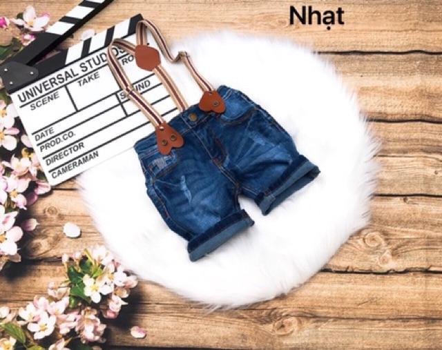 Quần jean quần bò ngắn sọt cao cấp có dây đeo JS80-0604