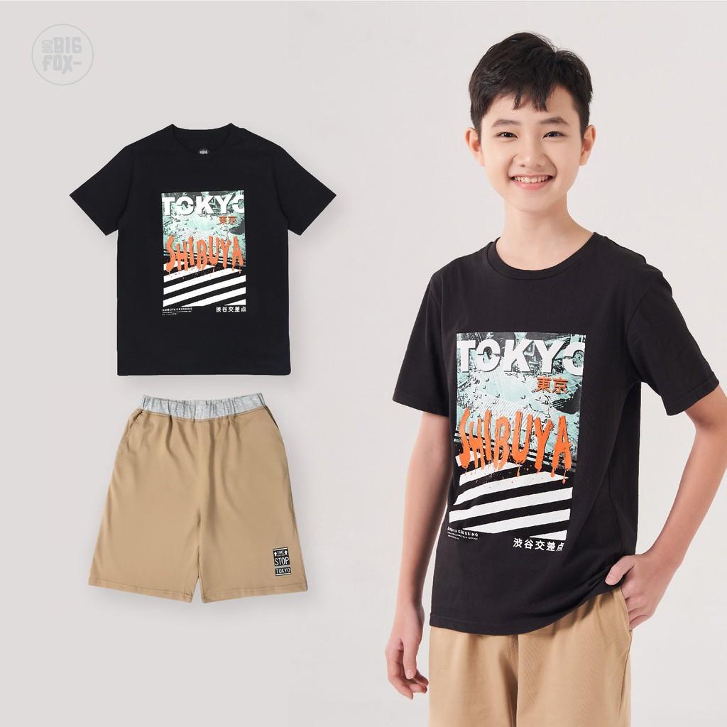 Bộ Bé Trai Size Đại BigFox, Quần Áo Trẻ Em Mùa Hè Chất Cotton Nhiều Hình In, Mã Xuất 08