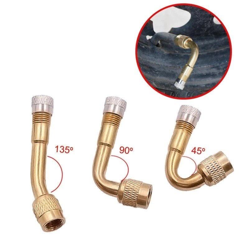 3pcs Bent Air Tyre Valves Adapter for Truck Motorcycle Bike Car Accessories Bicycle Valve Extension Tube
