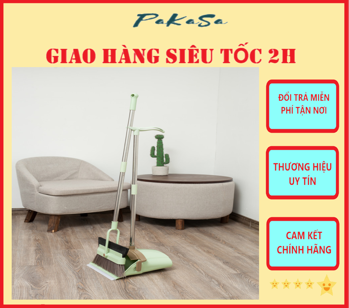 Bộ Chổi Quét Nhà Kèm Hốt Rác Đa Năng Thông Minh Thế Hệ Mới Có Thể Tháo Rời , Lắp Ráp Dễ Dàng - PaKaSa - Hàng Chính Hãng