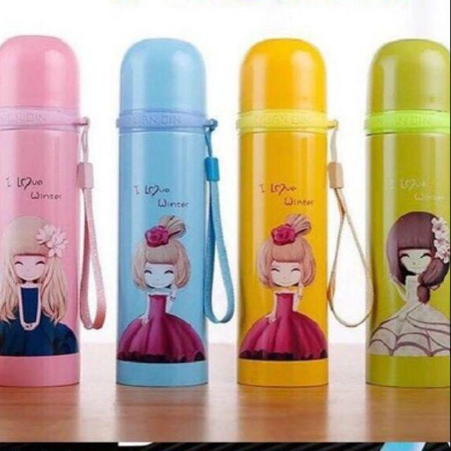 Bình giữ nhiệt hình cô gái 500ml