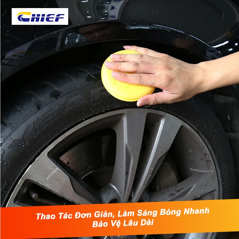 Dung dịch dưỡng đen và làm bóng vỏ lốp bánh xe ô tô Chief TS722 (dung tích 330ml)