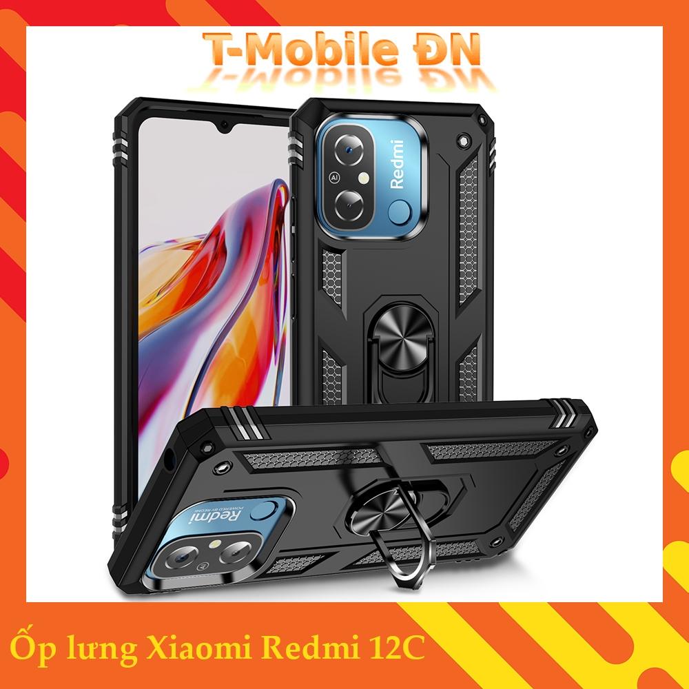 Ốp lưng cho Xiaomi Redmi 12C chống sốc 2 lớp kèm nhẫn iring làm giá đỡ cho Redmi 12C