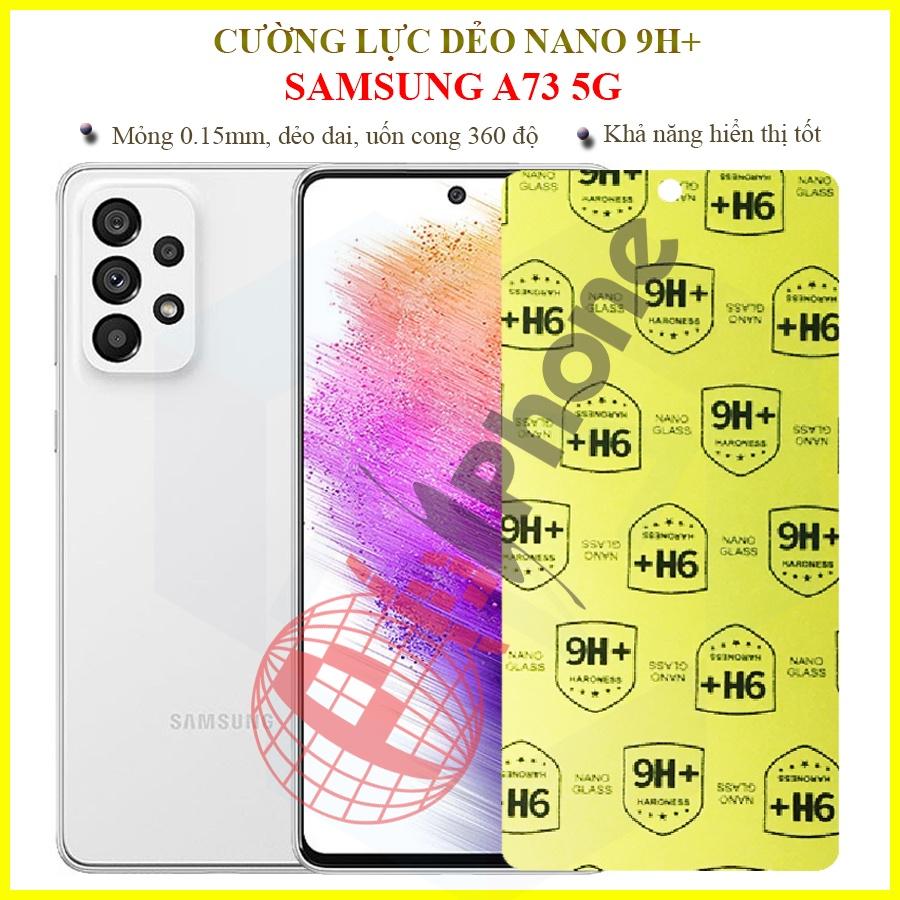 Dán cường lực dẻo nano mặt trước, sau cho Samsung A73 5G