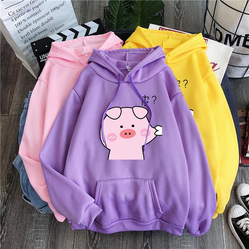 ÁO KHOÁC HOODIE NỈ UNISEX IN LỢN BẸO MÁ BB HOODIE DS1