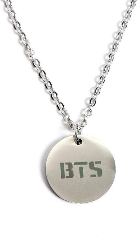 Dây Chuyền Mặt Tròn Chữ BTS