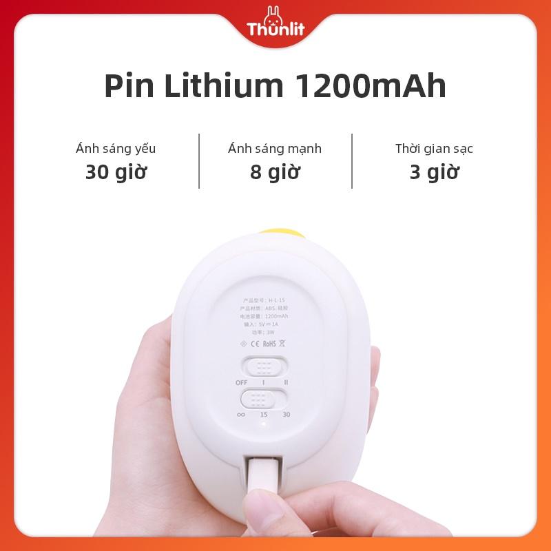 Đèn Ngủ Hình Chú Vịt Đáng Yêu Sạc Usb 1200mah 2 Chế Độ Sáng Tiện Dụng