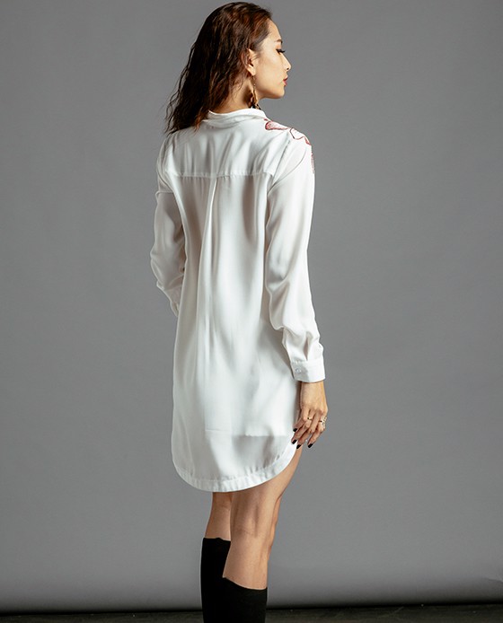 Áo Thêu 3D Kiểu Áo Sơ Mi Oversized Cá Tính | Thời trang thiết kế Hity