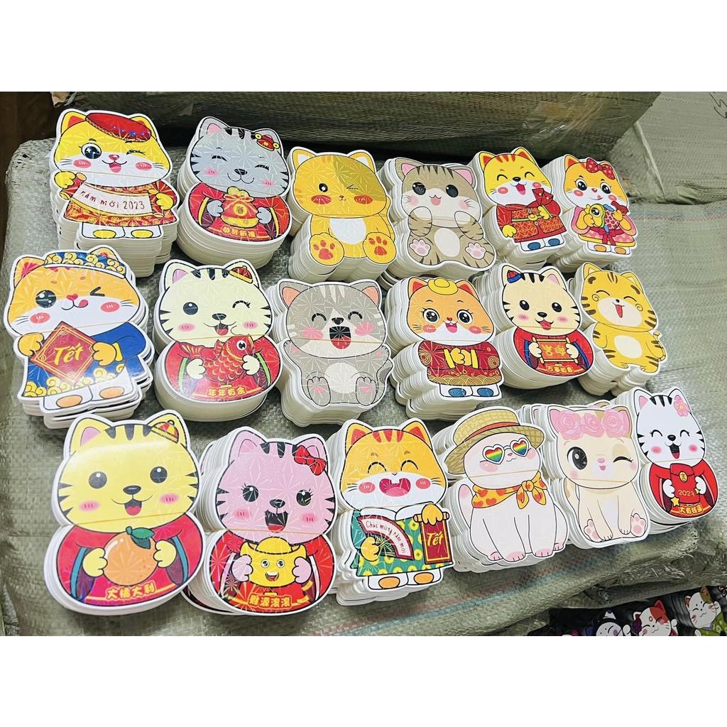 Combo 100 Bao Lì Xì Chibi Bao Lì Xì Hoạt Hình Tết Quý Mão 2023 Phản Quang Lì Xì Chibi Hình Con Mèo Dễ Thương, Độc Lạ