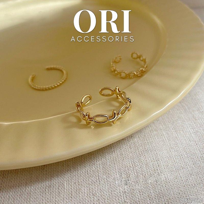 Set 3 nhẫn nữ Freesize độc đáo Seward tinh tế thời trang ORI ACCESSORIES N029