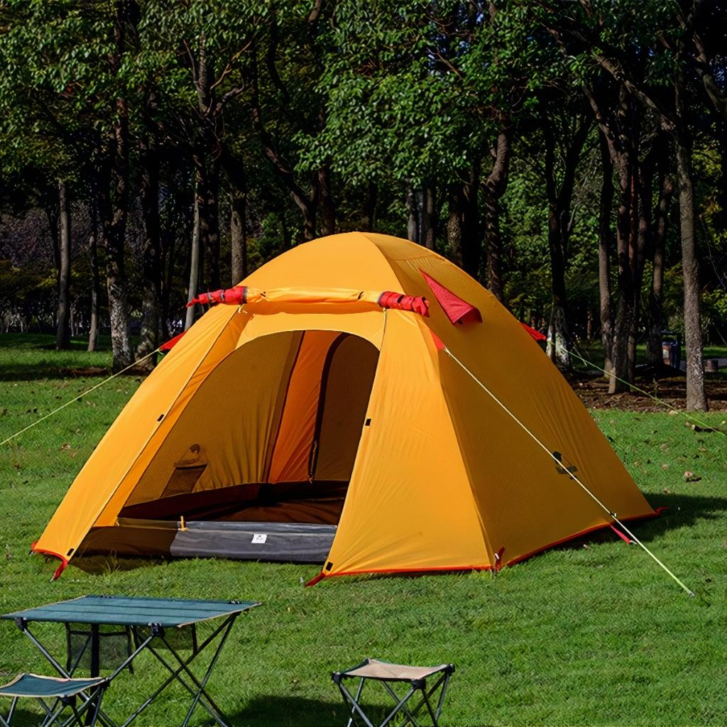 Lều cắm trại 4 người,Lều camping NatureHike NH18Z044-P hai lớp chính hãng