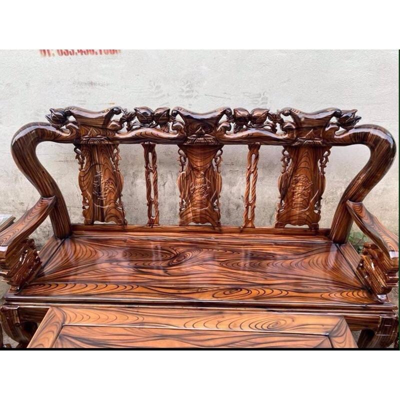 Bộ bàn ghế giả cổ trạm đào gỗ tràm