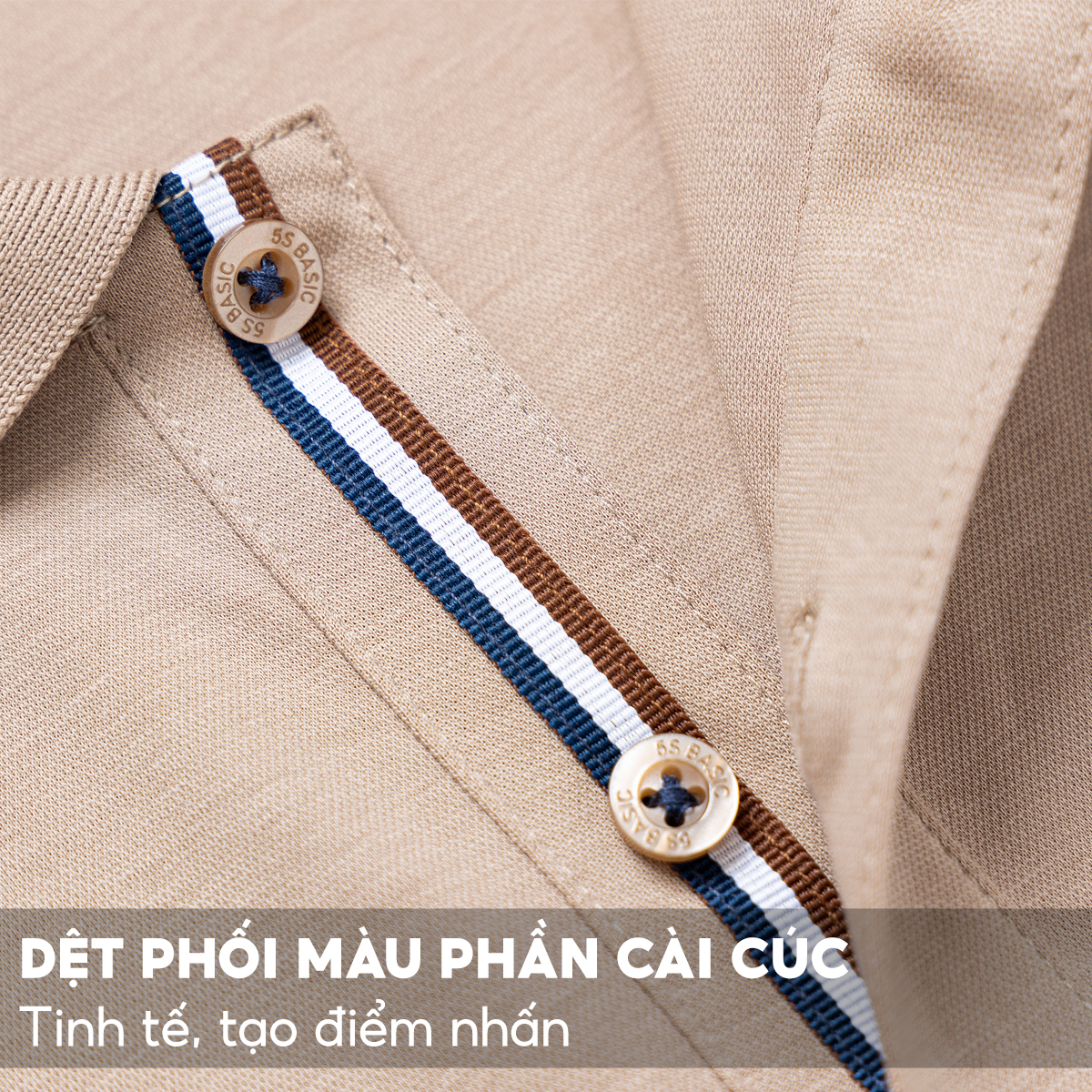 Áo Polo Nam 5S FASHION PELIABLE, Chất Cotton Mềm Mát, Thấm Hút Tốt, Thiết Kế In Phối Màu Nổi Bật