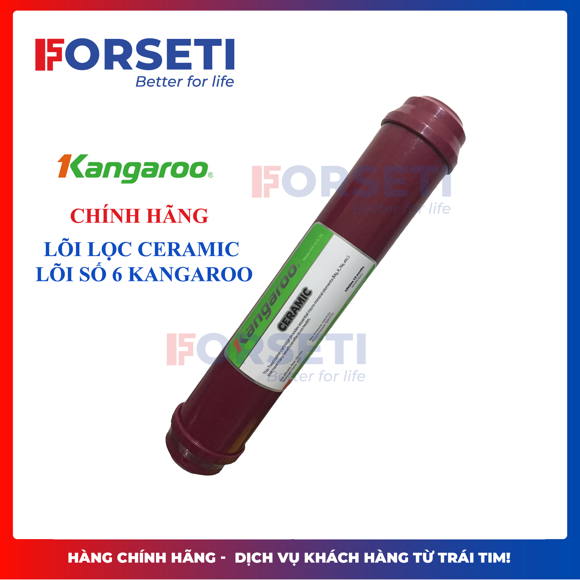 [HÀNG CHÍNH HÃNG] Combo 7 lõi lọc nước Kangaroo (Số 123, RO Dupon, Nano, Ceramic,Alkaline)