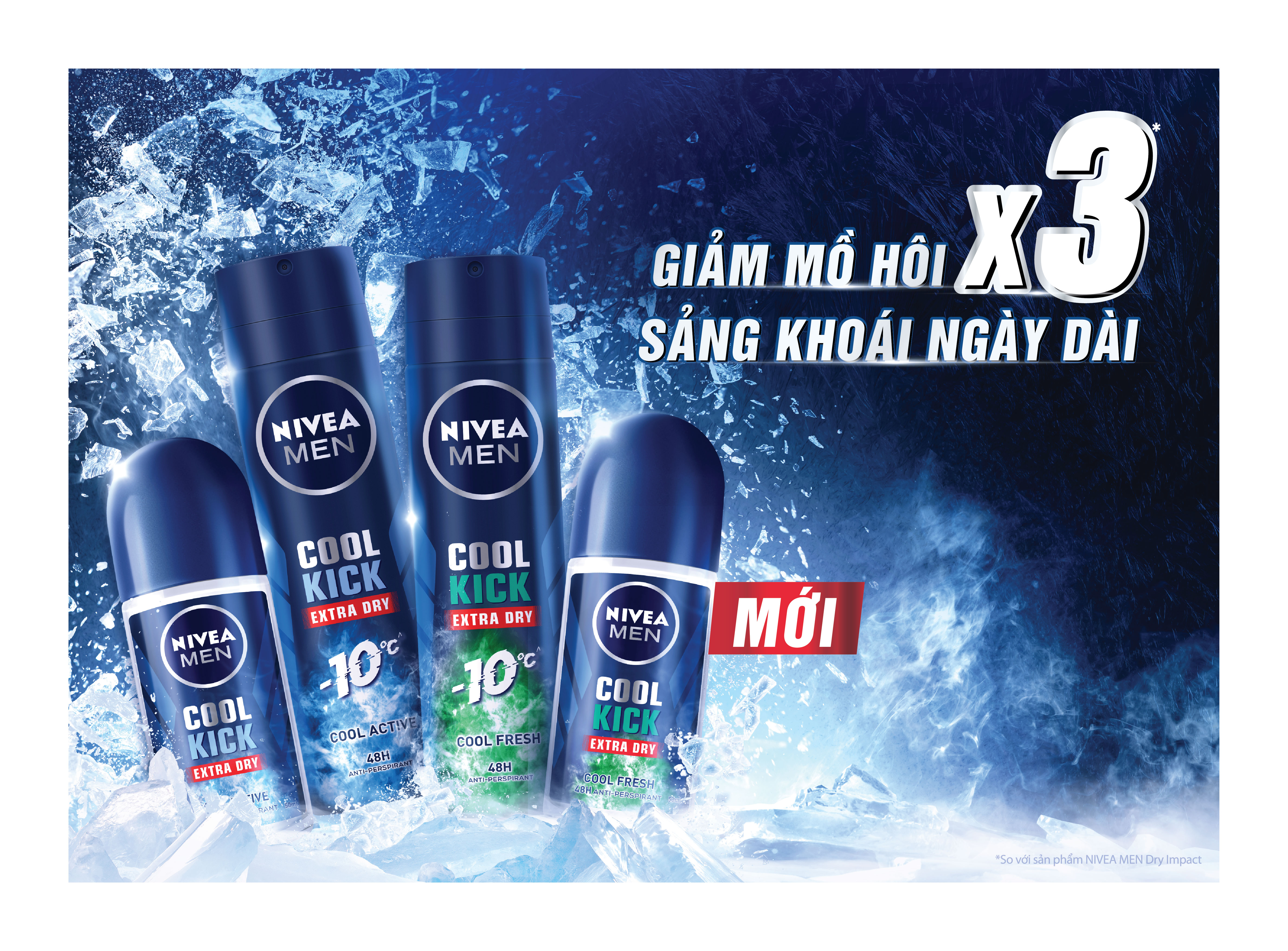 Lăn Ngăn Mùi NIVEA MEN Cool Kick Mát Lạnh (50ml) - 82886