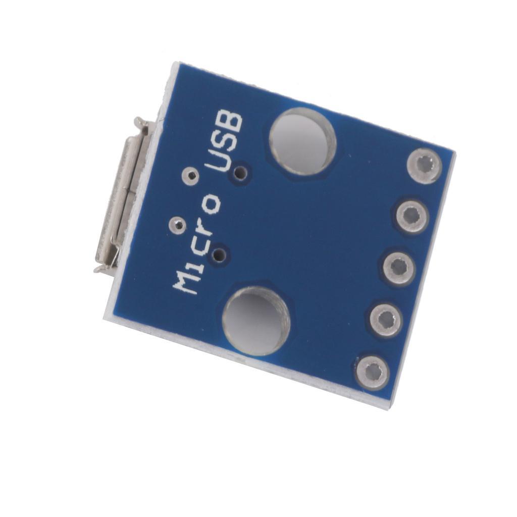 7x10pcs Female MICRO USB to DIP 5-Pin Pinboard 2.54mm micro USB type