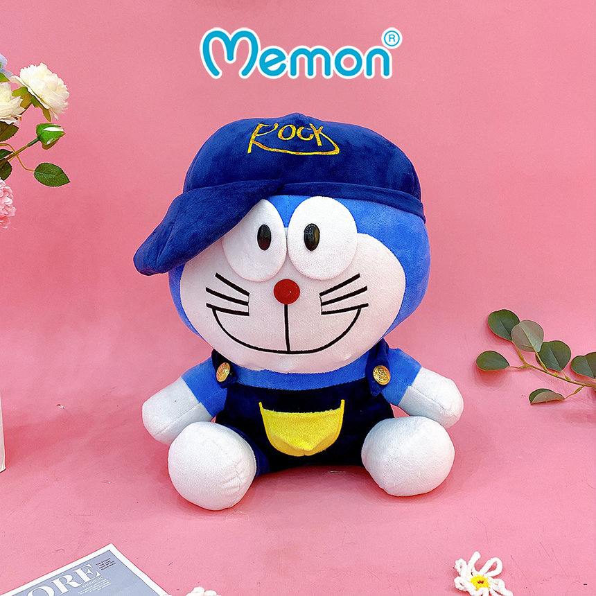 Gấu Bông Doremon Đội Mũ Cao Cấp - Hàng Chính Hãng Memon - Đồ Chơi Thú Nhồi Bông Doraemon Đội Mũ, Bông Gòn PP 3D Tinh Khiết, Mềm Mịn, Đàn Hồi Đa Chiều, Bền Đẹp, An Toàn Cho Người Sử Dụng