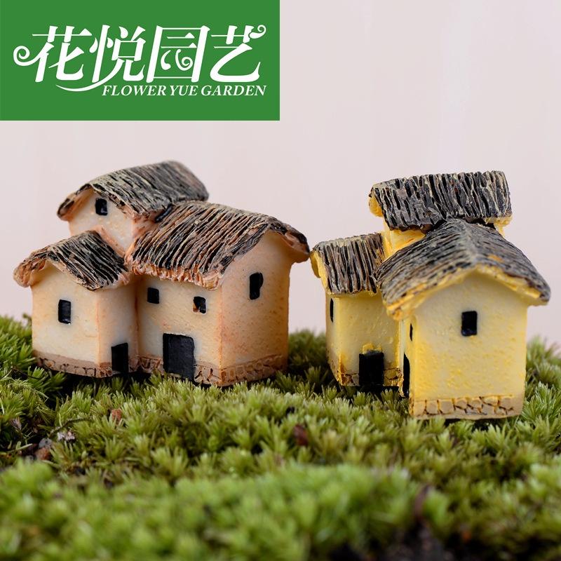 Phụ kiện nhà tranh, nhà nông thôn cao cỡ 3 cm, trang trí tiểu cảnh terrarium, mô hình, cây cảnh, làm đồ handmade